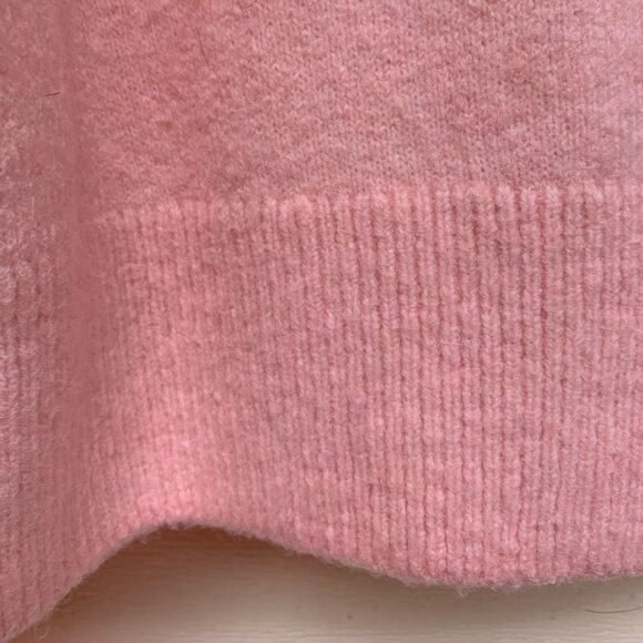 Atelier & Other Stories pink/light coral fluffy V neck sweater, front buttons, S - Picture 12 of 12